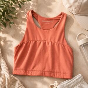 Outdoor Voices Sports Bra Crop Tank Top Orange Coral Racerback Women's Small